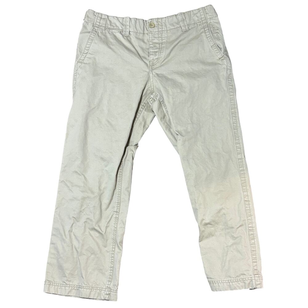 Chino Pants Short Tan Men's 36x27 Wonderwall Surf Utility Relaxed Embroidery Y2K